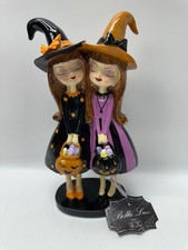 Bella Lux Halloween Witch Sisters Figurine 10” NWT Trick-or-Treat Decor picture