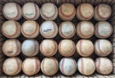 Leather Baseballs Used Lot of 24 Rawlings Diamond and Other Brands picture