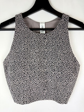 Rhone Women's Gray Black Spotted Inner Shelf Revive Longline Bra Small S picture