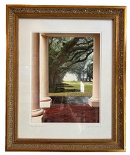 Framed Signed Print ‘From The Porch’ Plantation Oaks James E Morris Photography picture