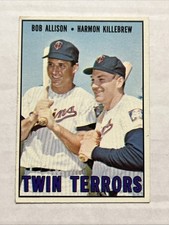 1967 Topps Baseball #334 Harmon Killebrew Bob Allison Twin Terrors Good-VG picture