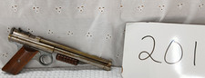 VINTAGE BENJAMIN FRANKLIN MODEL 132 .22 PUMP AIR PISTOL WALNUT HANDLES  picture