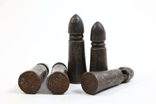Old Tibetan Sky Iron Buddha Seals 5pcs Set Antique Buddhist Ritual Signet Stamps picture