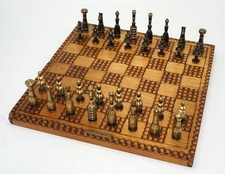 Vintage Hans Teppich Brass Chess Set Mid 20th Century Made in Israel Very Rare picture
