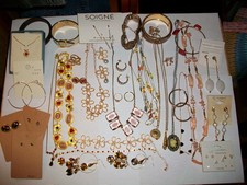 Assorted Gold Tone Jewelry Lot - W/Monet, Avon, Sarah Cov, Etc. picture