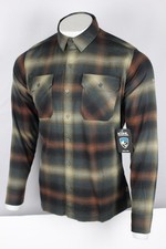 Kuhl Men's Dillingr Flannel Long Sleeve Button Shirt Dune Brown Plaid 7186 picture