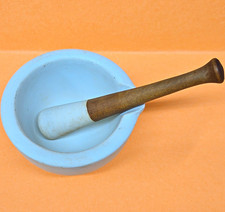 Vintage Wedgewood Mortar & Pestle  Used in Independent Pharmacy over 50 years. picture
