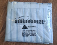 Ambesonne Curtain Panels NEW NWT Blue Ombre Stripes Set Of 2 Beach House 28x84 picture