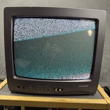 Toshiba 13A23 13 Inch CRT Color TV Retro Gaming Vintage 2003 Black Display picture