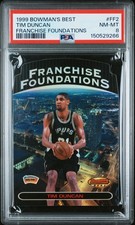 1999 Bowman's Best #FF2 Tim Duncan Franchise Foundations Die-Cut PSA 8 POP/1 picture
