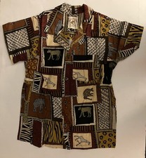 VTG Max Boxxer Yo Wear KIDS Button-up Shirt Safari Size 11 NOS 100% Cotton USA picture