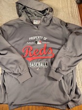 Majestic Cincinnati Reds Hoodie Baseball MLB Mens XL Top Adult Pockets Pullover  picture