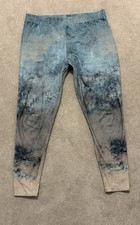 Soft Surroundings Women's Blue/Gray /Beige Ankle Pull-On Leggings SZ L picture
