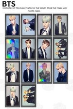 BTS Official 2017 BTS LIVE TRILOGY EPISODE III THE WINGS TOUR Photocard Kpop picture