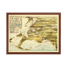 Old Map of Connecticut 1905 - Vintage Connecticut Art picture
