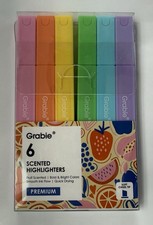 Grabie 6 Fruit Scented Highlighters , Bold, Bright Colors, Quick Drying picture