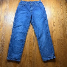 Vintage Lee High Waisted Straight Leg Jeans Blue Denim Made in USA W993-007 14M picture