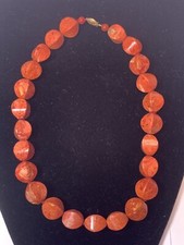 Vintage Natural Color Sponge Coral Necklace With 14k Gold Clasp picture