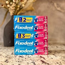 5packs-Fixodent Original Complete Denture Adhesive Cream-2.4oz(68g)*NEW-FREESHIP picture
