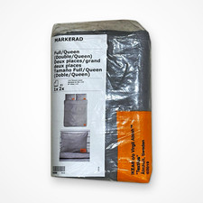 IKEA x Virgil Abloh MARKERAD Duvet Cover Set Full/Queen Gray + 2 Pillowcases NEW picture
