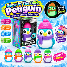 NeeDoh Halloween Glow In The Dark Arctic Penguin Crunchy Squishy Fidget Toy picture