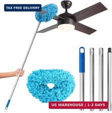 DRQ Ceiling Fan Cleaner Duster with 13-48 in Extension Pole, Blue picture