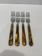 Barenthal L'Art Le Table Stainless 18/10 Silverware Tortoise Shell Dessert Forks picture