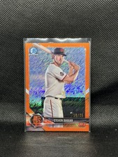 STEVEN DUGGAR 2018 Bowman Chrome ORANGE SHIMMER REFRACTOR Rookie Card /25 picture