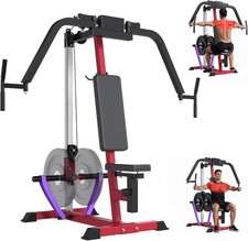 3-in-1 Chest Fly Machine PEC Deck Reverse Delt Adjustable Steel Black Red picture