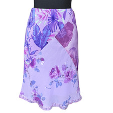 Luna Chix Vintage 90s Floral Purple A-Line Skirt Womens Sz Medium Fairy Core picture