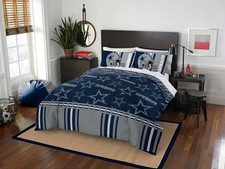 Northwest NFL Dallas Cowboys Rotary Queen Bed in Bag Set 5 PCS W/ Sheets Bedding picture