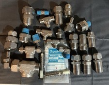 20+ Pc Swagelok 316 Stainless Steel Tube Fittings Tees Adapters Reducers NOS Lot picture