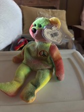 Ty Beanie Baby: Peace Bear 1996 - Multicolor picture