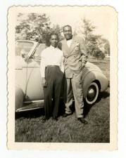 Wealthy African American Gentlemen 1940 Convertible Cadillac Car Photo Q10073 picture