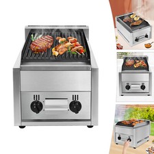New Commercial Countertop Char Broiler Grill 2 Burner Gas & Propane Charbroiler picture