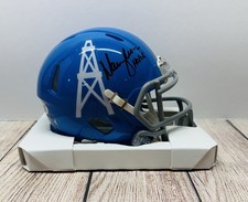 HOUSTON OILERS WARREN MOON SIGNED THROWBACK MINI HELMET2 JSA COA picture
