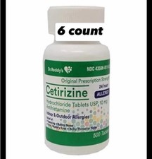 6 Allergy  Relief | Cetirizine HCL 10 mg | 500 Count Tablet 24 Hour Zyrtec 11/28 picture