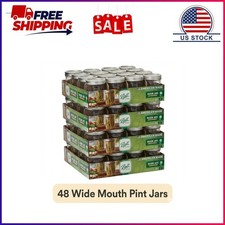 (4 pack) Ball, Glass Mason Jars with Lids & Bands, Wide Mouth, Clear, 16 oz, 12  picture