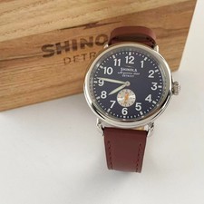 Shinola The Runwell ARGONITE 1069 Blue Dial Chronograph Quartz Men's Watch 41mm picture