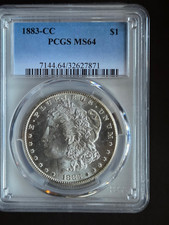 1884 CC Morgan Silver Dollar PCGS MS64 picture