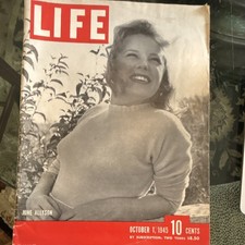 Life Magazine October 1, 1945 June Allyson Cover Illustrated News picture