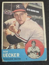 1963 Topps - Bob Uecker #126 Milwahkee Braves VG picture