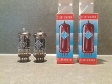 Very rare matched pair Telefunken ECC83 12AX7 with early 1960's tube picture