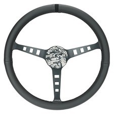 Steering Wheel 3-Spoke Fuguz Collaboration Black Leather Reinforced Steering picture