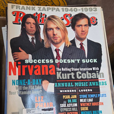 Rolling Stone Issue 674 January 1994 Nirvana Kurt Cobain Illustrated picture