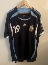 Adidas Adult Argentina Lionel Messi #19 2006 Vintage Away Jersey, Size XL picture