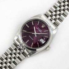 Vintage Rolex OysterDate Precision Purple Dial 34mm Men Steel Watch Ref 6694 picture