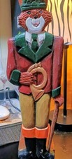 Vintage hand carved hand painted Fox shelf sitter picture