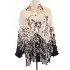 Zimmermann NWD Rhiannon Button Up Blouse Size 0 (US 4) Beige/Black picture
