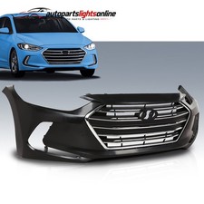 Front Bumper Cover & Grille Assembly Set Fit For 2017 2018 Hyundai Elantra New picture